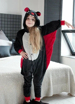 Піжама кігурумі Kigurumi для дівчинки Кажан Чорний на зріст 120-130 см (205641)