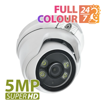 Купольная HD камера Partizan CDM-233H-IR SuperHD Full Colour Metal, 5Мп