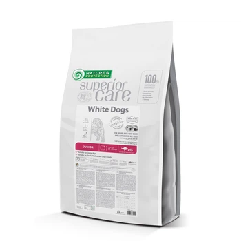 Корм Nature's Protection Superior Care White Dogs White Fish Junior All Sizes сухий з білою рибою для юніорів з білою вовною 10 кг
