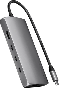 Адаптер Satechi USB-C Multiport Adapter 8K with Ethernet V3 Space Gray (ST-P8KEM)