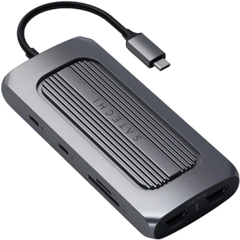 USB-хаб Satechi USB-C Multi-Port MX з підтримкою двох 4K моніторів (Space Gray)