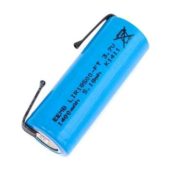 Li-Ion 1400mAh, 3,7V, 49,8х18,8mm EEMB литий-ионный аккумулятор с контактами LIR18500-FT