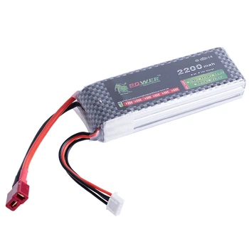 Li-Ion 2200mAh, 11,1V, 106x35x22mm LiPower литий-ионный аккумулятор сборка LP1335108 25C, 3S1P-(Airplane batte