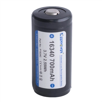 Li-Ion 700mAh, 3,7V, CR123 KEEPPOWER литий-ионный аккумулятор ACCU-ICR16340