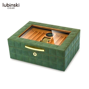 Х'юмідор для 50 сигар «Lubinski» GR Leather Cedar Wood Elc.