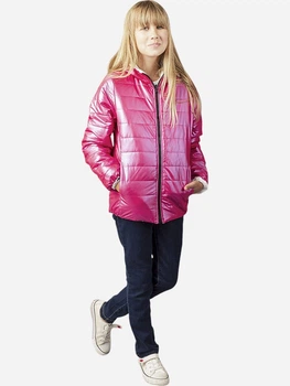 Підліткова демісезонна двостороння куртка для дівчинки O! Clothing 182853 140-146 см Рожева (LV2200004845890)