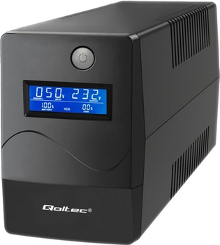 UPS Qoltec Monolith 1000VA 600W LCD USB RJ45 (5901878539805) (955555906182850) - Outlet