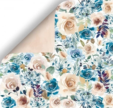 Папір для скрапбукінгу двосторонній Scrapmir Троянди із колекції Blue & Blush