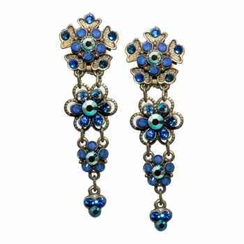 Серьги-клипсы "Небесная гармония" с кристаллами Swarovski от Michal Negrin