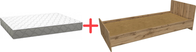 Набір Ортопедичний матрац Smart Mattresses Moderate Lite Cocos 80х190 см + Ліжко DC Fiona 1932х842х600 мм Дуб Тахо (253231-80190+DC126383)