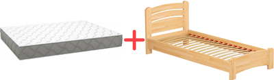 Набір Ортопедичний матрац Smart Mattresses Moderate Lite Cocos 80х190 см + Ліжко Estella Венеція Люкс 80х190 ordf Щит Л4 Бук (253231-80190+3001288026)