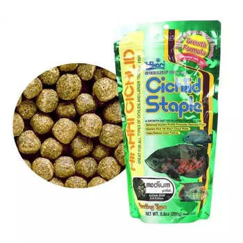 Корм Hikari Cichlid Staple (М) 250г, 5,0-5,5мм (гранулы) для взрослых цихлид 15-30см