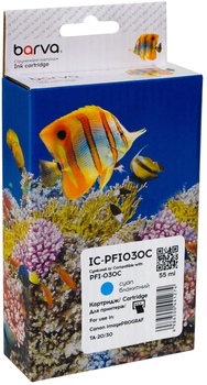 Картридж Barva совместимый с Canon PFI-030C (3490C001AA) 55 мл Cyan (IC-PFI030C)