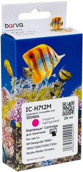 Картридж Barva совместимый с HP 712 (3ED68A/3ED78A) 29 мл Magenta (IC-H712M)