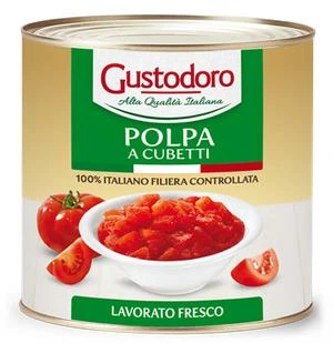 Томат різаний кубиками GUSTODORO CUBETTI 2,5 КГ (ІТАЛІЯ)