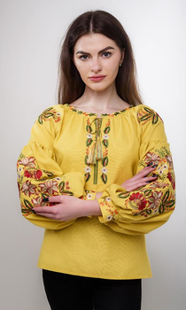 Вишиванка жіноча vishivano4ka 244-1 42 жовта
