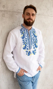 Вишиванка чоловіча vishivano4ka 617-3 46 біла