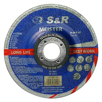 Круг зачистной по металлу S&R Meister A 24 R BF 125x6,0x22,2 (131060125)