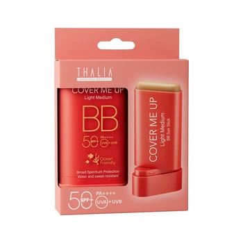 Солнцезащитный ВВ крем-стик для лица с SPF 50 Thalia Light Medium, 20 мл
