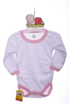 Боди с длинным рукавом для девочки белое хлопок BabyKroha 62 см (37546)
