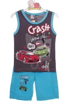 Майка з шортами для хлопчика трикотажні Crash синій 92 см (31270)