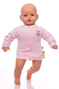 Распашонка с длинным рукавом для девочки mini papi розовая 62 см (28285)