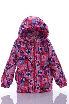 Куртка для девочки на трикотаже Babykroha Абстрактные фигуры розовая 80 см (44771)