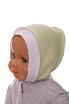 Чіпчик на зав'язках інтерлок Babykroha салатовий 0м+ (45098)