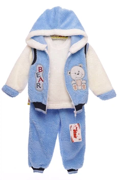 Костюм трійка для хлопчика трава bear блакитний 92 см (30116)