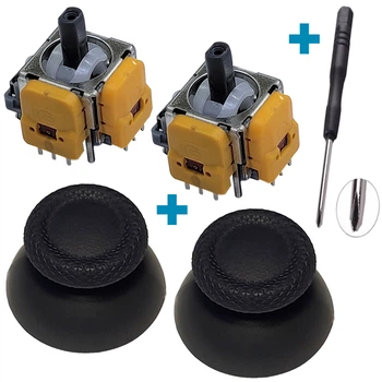 3D механизм PS5 Dualsense с датчиком холла 2 шт + стик V2 серый 2 шт + отвертка
