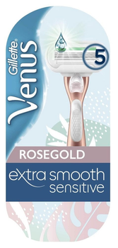 Станок для гоління жіночий Gillette Venus Extra Smooth Sensitive RoseGold з 1 змінним картриджем (7702018517886)