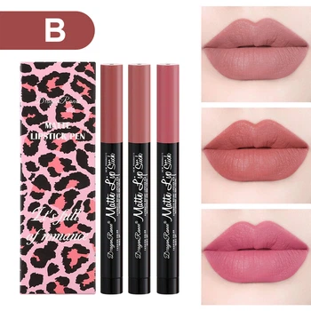 Набор матовых помад Dragon Ranee карандаш для губ Matte Lipstick Pen B 3 шт