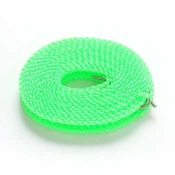 Универсальная веревка для сушки белья DryingRope, 5 метров, зеленая