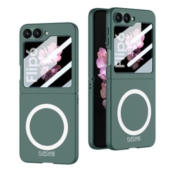 Чехол-накладка Omeve Shockproof Military для Samsung Galaxy Flip6 / Flip7 FE с поддержкой беспроводной зарядки green