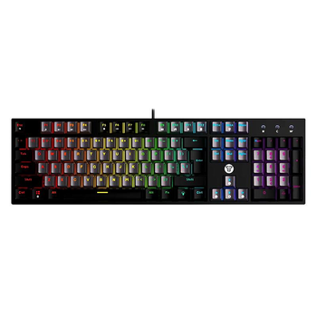 Игровая проводная механическая клавиатура Fantech ATOM MK886V2 Blue Switch c RGB подсветкой Black