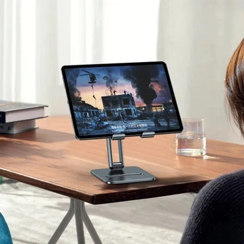 Підставка-тримач Baseus LUSZ000113 для Вашого телефону або планшета Desktop Biaxial Foldable Metal Stand (for Tablets)
