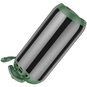 Портативная колонка Borofone BR33 с Bluetooth имеет встроенную батарею на 1500 mAh, RGB подсветку, версию Bluetooth V5.3, AUX, TF-карту, FM-радио и USB, Зеленый