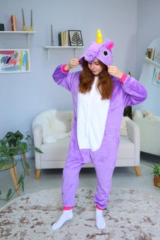 Піжама кігурумі для дівчинки Kigurumi Єдиноріг Фіолетовий на зріст 165-175 см (1011/2)