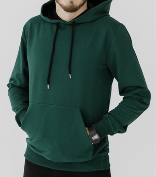 Базовое однотонное мужское худи - HECTOR - 17234-18101 - 4XL - Зеленый
