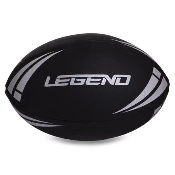 Мяч для регби LEGEND R-3293 №3 черный-белый