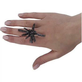 Каблучка Тернова Seta Decor 23-506BLK-SL