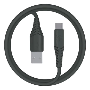Кабель MAKE Type-C 2.4A 1м PVC Black