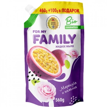 Рідке мило Family 2K Маракуя та камелія 560 г (4260637721815)