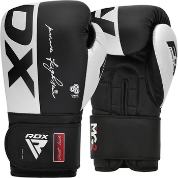 Боксерские перчатки RDX F4 Boxing Gloves Hook & Loop White Black (BGR-F4B-16OZ)