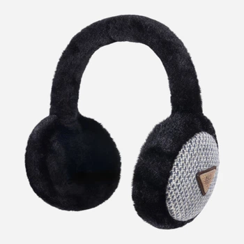 Меховые наушники SumWin Шиншила Принт трикутник 7703-9-01 One Size Черные