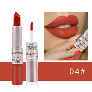 Матовая помада Teayason 2 в 1 Lipgloss & Lipstick 04