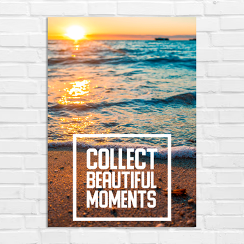 Плакат-постер на стену с мотивационным принтом "Collect beautiful moments" А1 ПЛ000898А1
