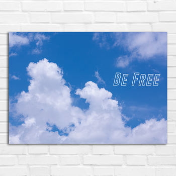 Плакат-постер на стену с мотивационным принтом "Bee Free. Будь вільним" А1 ПЛ000931А1