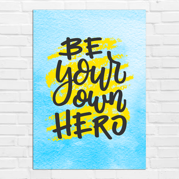 Плакат-постер Кавун Be your own hero А2 Різнокольоровий ПЛ000919А2