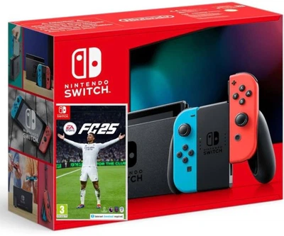 Игровая консоль Nintendo Switch Neon Blue-Red (Upgraded version) + Игра EA SPORTS FC 25 (русская версия)